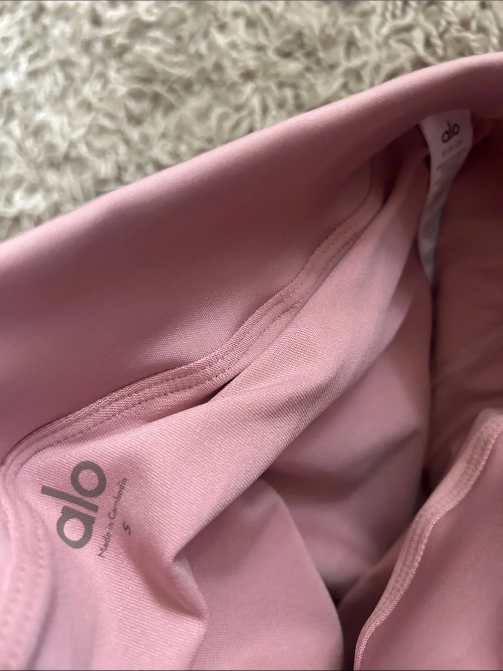 ALO Yoga Vintage Pink Pleated Skater Skirt Small